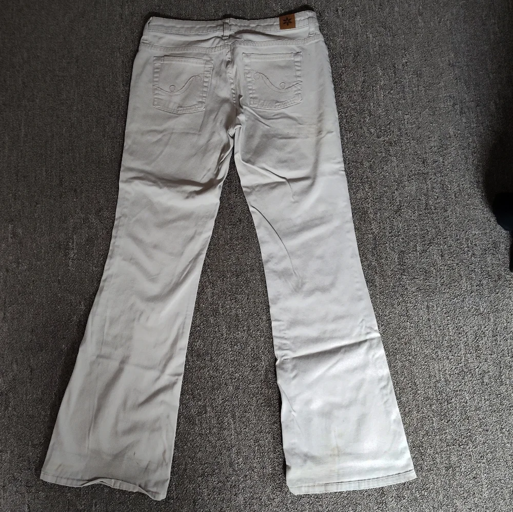 Stylish Cream Bootcut Pants - Picture 3 of 3